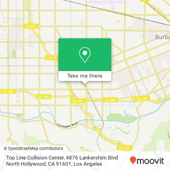 Top Line Collision Center, 4876 Lankershim Blvd North Hollywood, CA 91601 map