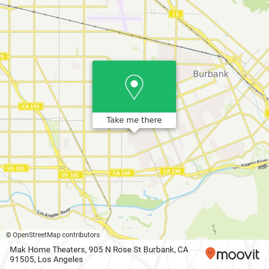 Mak Home Theaters, 905 N Rose St Burbank, CA 91505 map