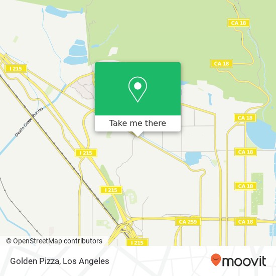 Mapa de Golden Pizza, 1357 Kendall Dr San Bernardino, CA 92407