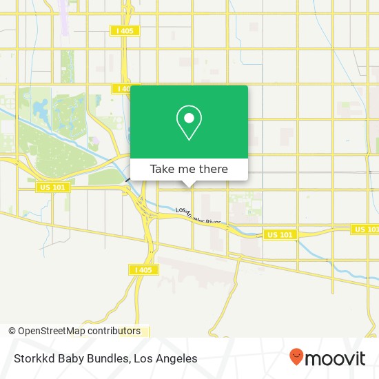 Mapa de Storkkd Baby Bundles, Magnolia Blvd Sherman Oaks, CA 91403