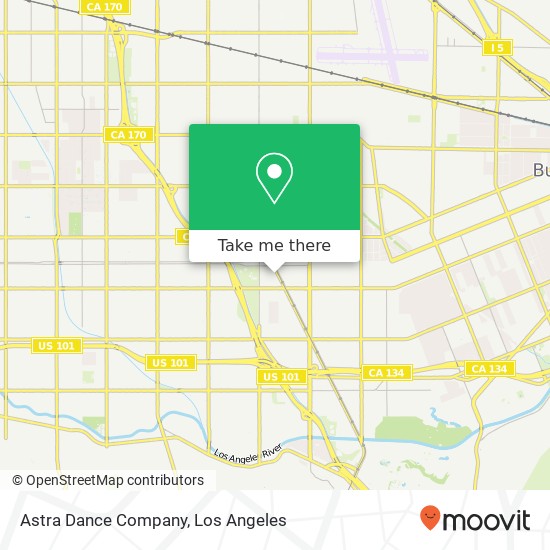 Mapa de Astra Dance Company
