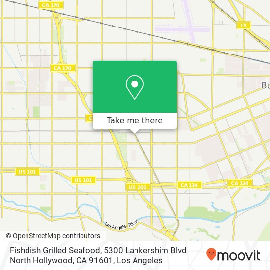 Mapa de Fishdish Grilled Seafood, 5300 Lankershim Blvd North Hollywood, CA 91601