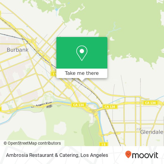 Mapa de Ambrosia Restaurant & Catering, 6410 San Fernando Rd Glendale, CA 91201