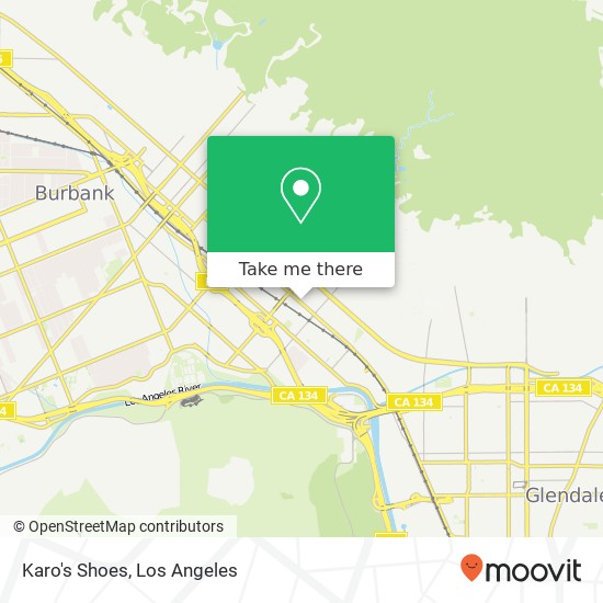 Mapa de Karo's Shoes, 6500 San Fernando Rd Glendale, CA 91201