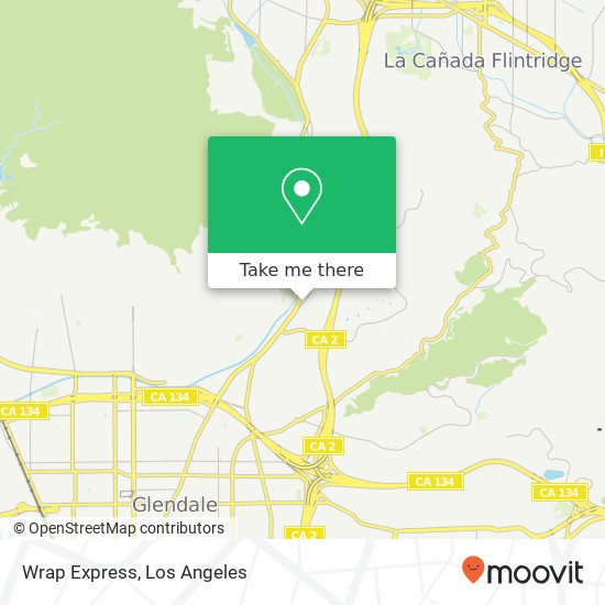 Mapa de Wrap Express, 1525 N Verdugo Rd Glendale, CA 91208