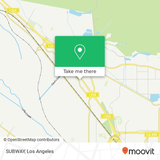 Mapa de SUBWAY, 4695 Hallmark Pkwy San Bernardino, CA 92407