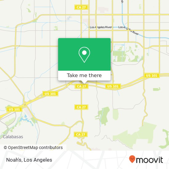 Mapa de Noah's, 21917 Ventura Blvd Los Angeles, CA 91364