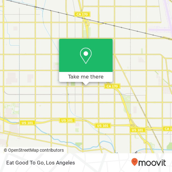 Mapa de Eat Good To Go, 12417 Burbank Blvd Valley Village, CA 91607