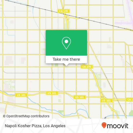 Mapa de Napoli Kosher Pizza, 12417 Burbank Blvd Valley Village, CA 91607