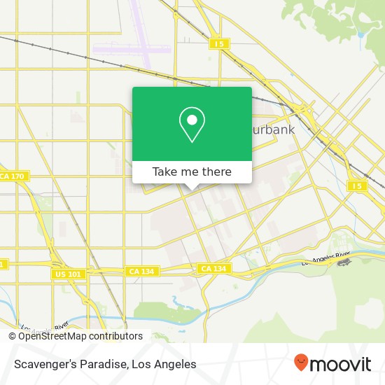 Mapa de Scavenger's Paradise, 3425 W Magnolia Blvd Burbank, CA 91505