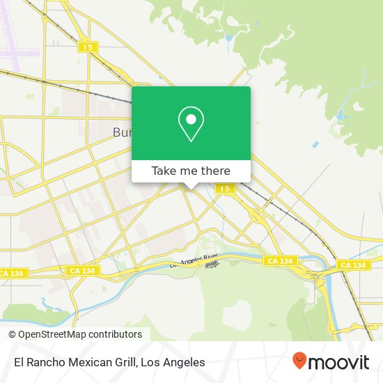 Mapa de El Rancho Mexican Grill, 529 S Victory Blvd Burbank, CA 91502