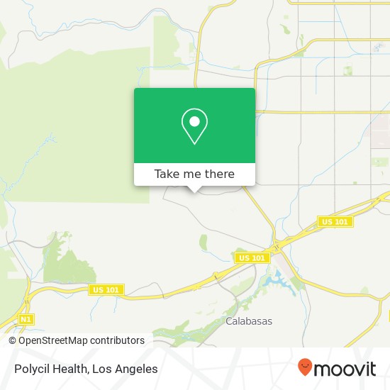 Mapa de Polycil Health, 24356 Crestlawn St Woodland Hills, CA 91367