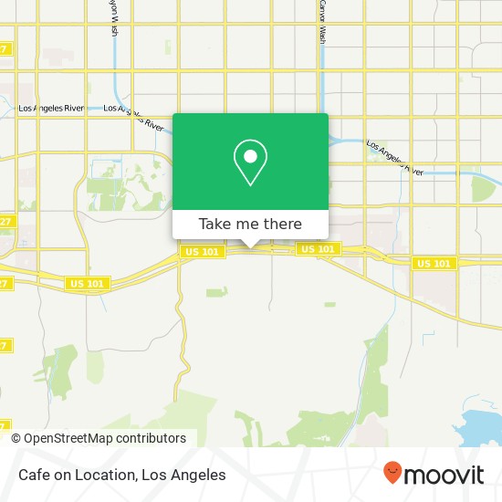Mapa de Cafe on Location, 19451 Ventura Blvd Tarzana, CA 91356
