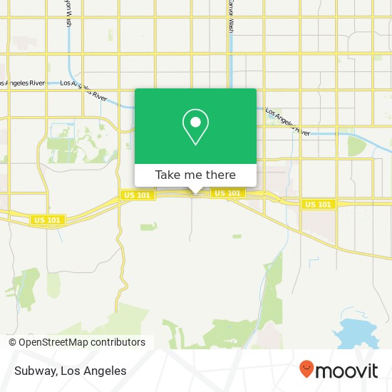 Mapa de Subway, 19231 Ventura Blvd Los Angeles, CA 91356