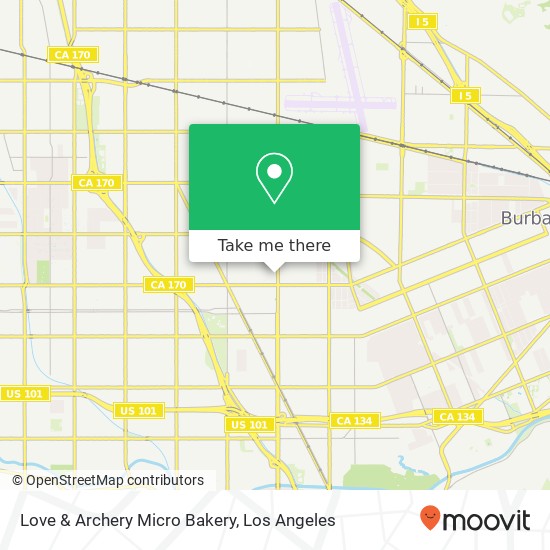 Mapa de Love & Archery Micro Bakery, 5650 Ensign Ave North Hollywood, CA 91601