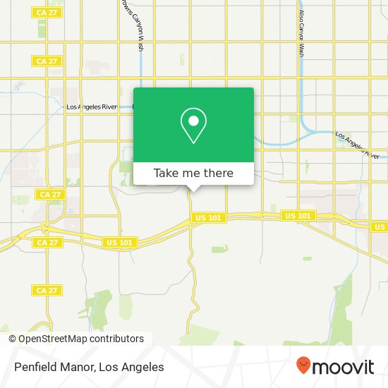Mapa de Penfield Manor, 5902 Penfield Ave Woodland Hills, CA 91367
