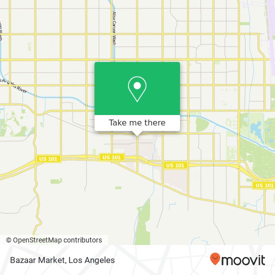 Mapa de Bazaar Market, 6022 Reseda Blvd Tarzana, CA 91356