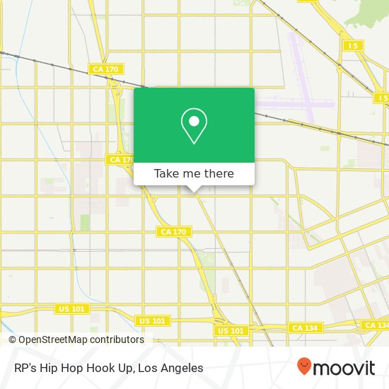Mapa de RP's Hip Hop Hook Up, 6007 Lankershim Blvd North Hollywood, CA 91606
