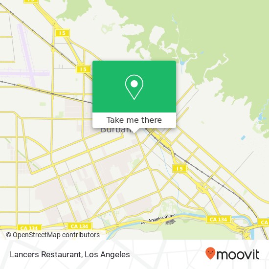 Mapa de Lancers Restaurant, 697 N Victory Blvd Burbank, CA 91502