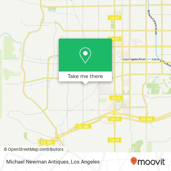 Mapa de Michael Newman Antiques, 22723 Erwin St Woodland Hills, CA 91367