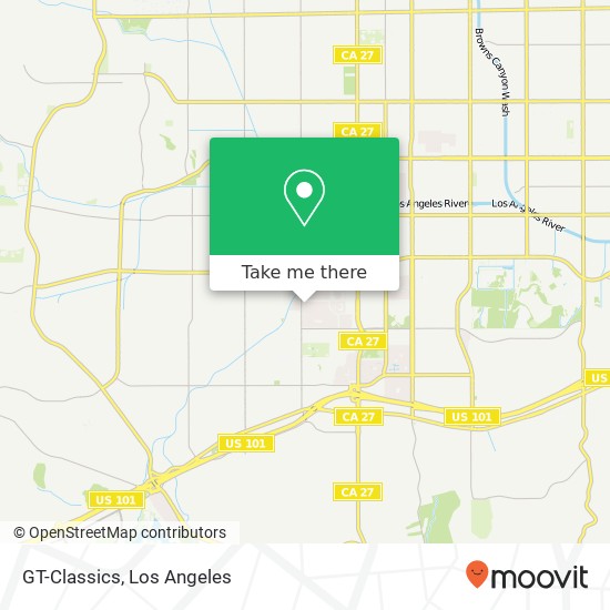 Mapa de GT-Classics, 22344 Lavender Bell Ln Woodland Hills, CA 91367