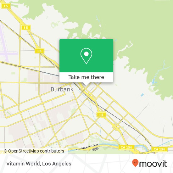Mapa de Vitamin World, E Magnolia Blvd Burbank, CA 91502