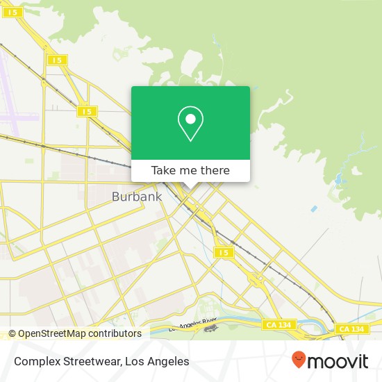 Mapa de Complex Streetwear, E Magnolia Blvd Burbank, CA 91502