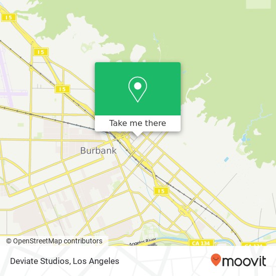 Mapa de Deviate Studios, 555 N 3rd St Burbank, CA 91502