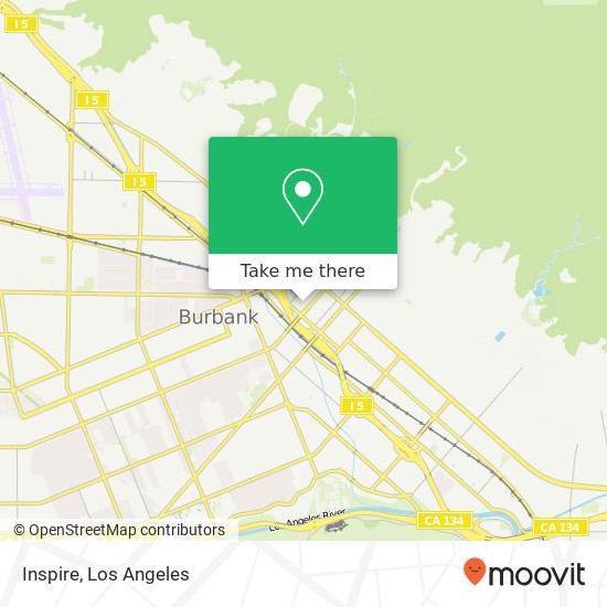 Mapa de Inspire, Burbank, CA 91502