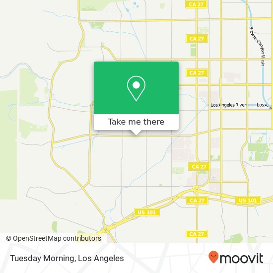 Mapa de Tuesday Morning, 22950 Victory Blvd Woodland Hills, CA 91367