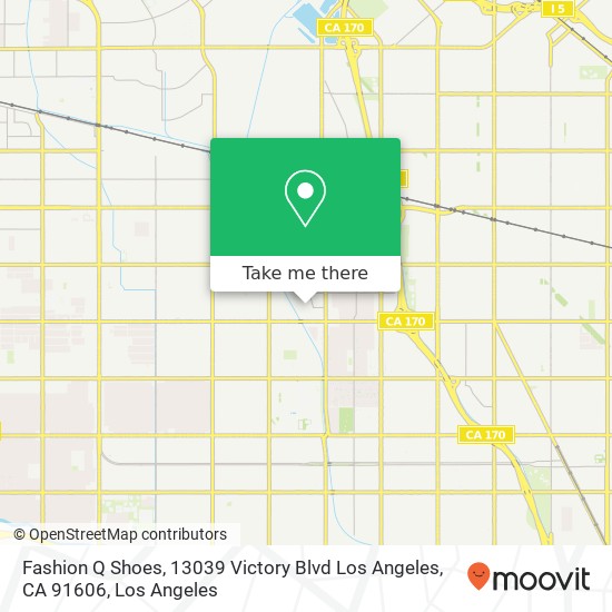 Mapa de Fashion Q Shoes, 13039 Victory Blvd Los Angeles, CA 91606