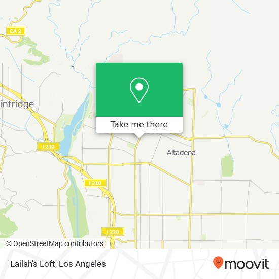 Mapa de Lailah's Loft, 2586 Fair Oaks Ave Altadena, CA 91001