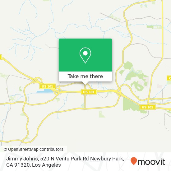 Mapa de Jimmy John's, 520 N Ventu Park Rd Newbury Park, CA 91320