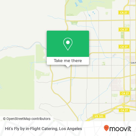 Mapa de Hit's Fly by in-Flight Catering, 23800 Welby Way West Hills, CA 91307