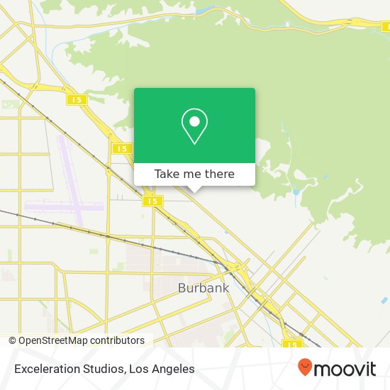 Mapa de Exceleration Studios, 443 Irving Dr Burbank, CA 91504