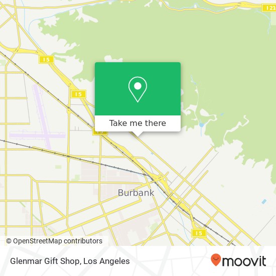 Mapa de Glenmar Gift Shop, 2004 N Glenoaks Blvd Burbank, CA 91504