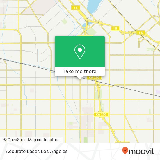 Mapa de Accurate Laser, 7323 Coldwater Canyon Ave North Hollywood, CA 91605