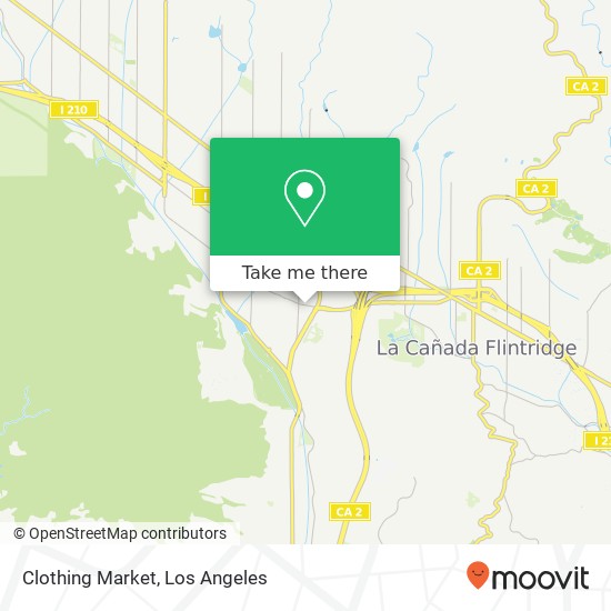 Mapa de Clothing Market, 2260 Honolulu Ave Montrose, CA 91020