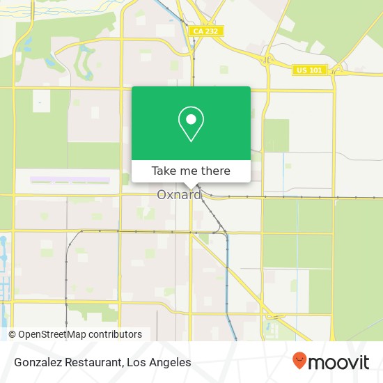 Mapa de Gonzalez Restaurant, 450 S Oxnard Blvd Oxnard, CA 93030