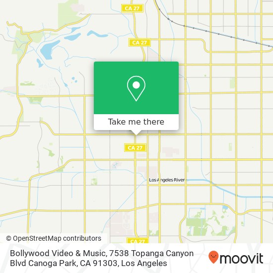 Bollywood Video & Music, 7538 Topanga Canyon Blvd Canoga Park, CA 91303 map