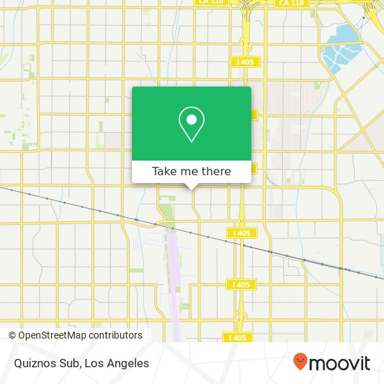 Mapa de Quiznos Sub, 8625 Woodley Ave Los Angeles, CA 91343