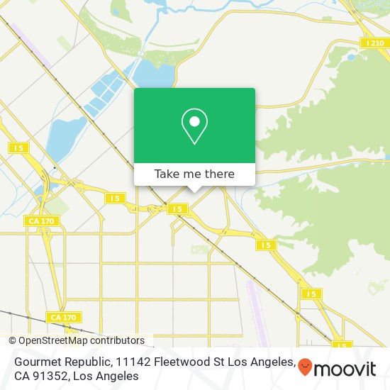 Mapa de Gourmet Republic, 11142 Fleetwood St Los Angeles, CA 91352