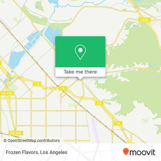 Mapa de Frozen Flavors, 8905 Glenoaks Blvd Sun Valley, CA 91352
