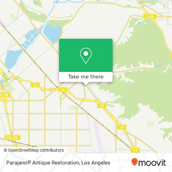 Mapa de Parajanoff Antique Restoration, 8757 Glenoaks Blvd Sun Valley, CA 91352