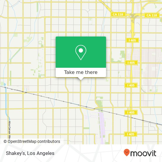 Mapa de Shakey's, 9000 Balboa Blvd Los Angeles, CA 91325
