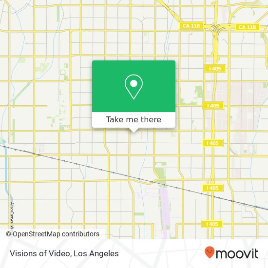 Mapa de Visions of Video, 9030 Balboa Blvd Los Angeles, CA 91325