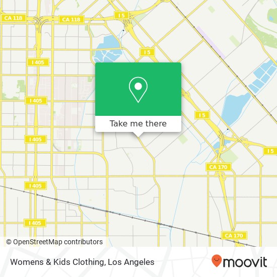 Mapa de Womens & Kids Clothing, 8938 Woodman Ave Pacoima, CA 91331
