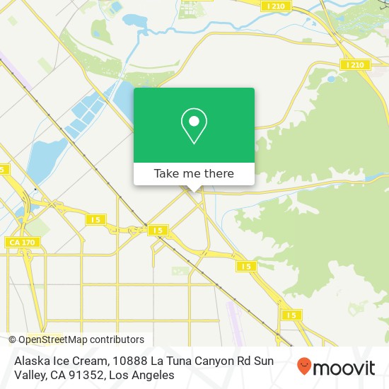 Mapa de Alaska Ice Cream, 10888 La Tuna Canyon Rd Sun Valley, CA 91352