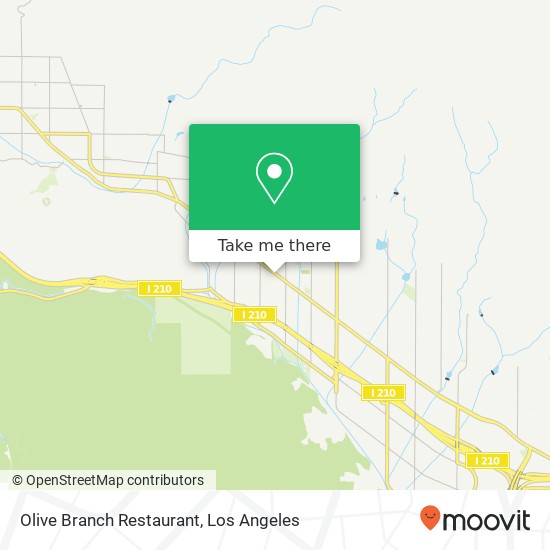 Mapa de Olive Branch Restaurant, 3658 Foothill Blvd La Crescenta, CA 91214