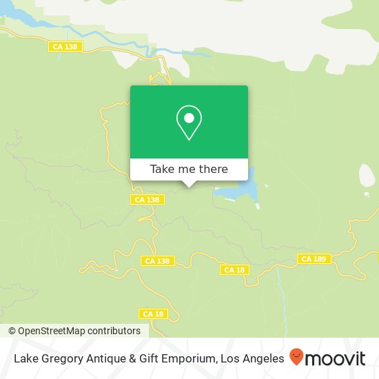 Mapa de Lake Gregory Antique & Gift Emporium, 23875 Lake Dr Crestline, CA 92325